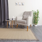 Jute Sisal Rug // Beige + Coffee (2.9' x 4.9')