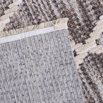 Halıstores Scandinavian Patterned Decorative Rug // Brown // 4.9' x 7.6'