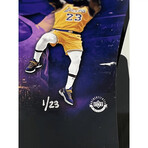LeBron James // Autographed Lakers Game-Used Floor in Case #1/23