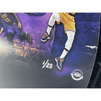 LeBron James // Autographed Lakers Game-Used Floor in Case #1/23