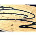 LeBron James // Autographed Lakers Game-Used Floor in Case #1/23