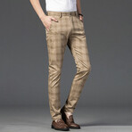 Plaid Chino Pants // Tan (30WX40L)