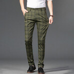 Plaid Chino Pants // Style 2 // Green (34)