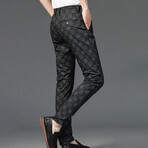 Plaid Chino Pants // Style 2 // Black (36)