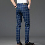 Plaid Chino Pants // Style 4 // Blue (38)