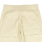 Sateen Cargo Pants // Eggshell White (XS)