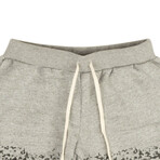 Burn Out Sweatshorts // Gray + Black (XS)