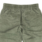 Washed Drawstring Cargo Pants // Spruce Green (XS)