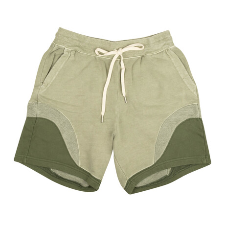 Loose Stitch Shorts // Washed Olive Green (XS)