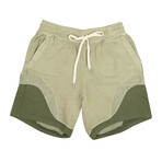 Loose Stitch Shorts // Washed Olive Green (XS)