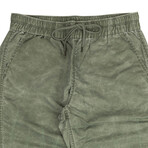Washed Drawstring Cargo Pants // Spruce Green (XS)