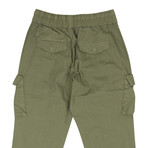 Sateen Cargo Pants // Olive Green (XS)