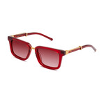 Unisex Bishop Sunglasses // Ruby Gradient + 24k Gold