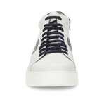 613's High Top Sneaker // White + Navy Croco (US: 10.5)