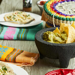 Molcajete in Palm Basket