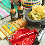 Molcajete in Palm Basket