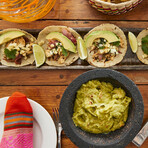 Molcajete in Palm Basket