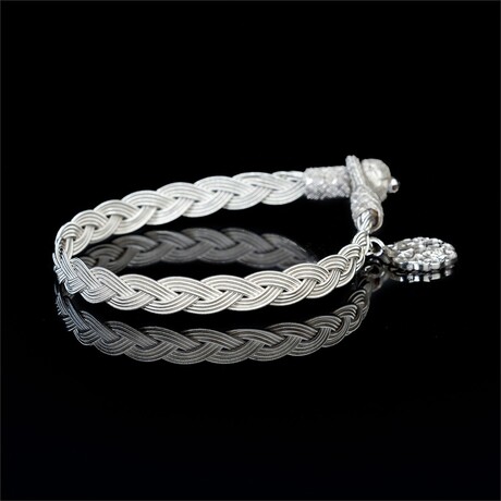 Royal Braid // White // Unisex Bracelet (S // 6.7")