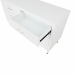 Modern Stanton Dresser // 6 Full Extensions Drawers + Solid Wood Legs (White)