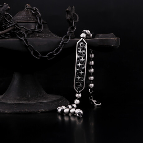 Pave Ball Chain Bracelet (S)