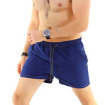 Bruce Swim Shorts // Navy + White (S)