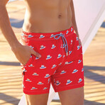 Keith Swim Shorts // Red (XL)
