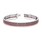 V2 Ruby Men's Open Box Clasp Bracelet // 14k White Gold