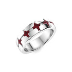 V2 Ruby Men's Ring // 14k White Gold (Size:7)