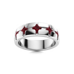 V2 Ruby Men's Ring // 14k White Gold (Size:8)