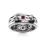 Ruby Men's Ring // 14k White Gold (Size:11)