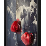 Mike Tyson // Signed Break Through Shadowbox // 3D Boxing Gloves 