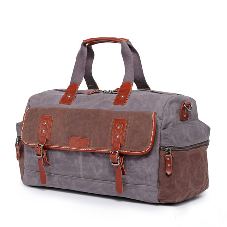 Stone Creek Waxed Canvas Duffel Bag // Gray
