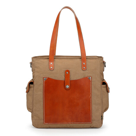 Super Horse Leather Convertible Tote // Brown