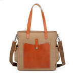 Super Horse Leather Convertible Tote // Brown