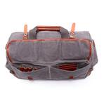 Stone Creek Waxed Canvas Duffel Bag // Gray