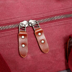 Stone Creek Waxed Canvas Duffel Bag // Burgundy