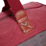 Stone Creek Waxed Canvas Duffel Bag // Burgundy
