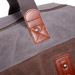 Stone Creek Waxed Canvas Duffel Bag // Gray