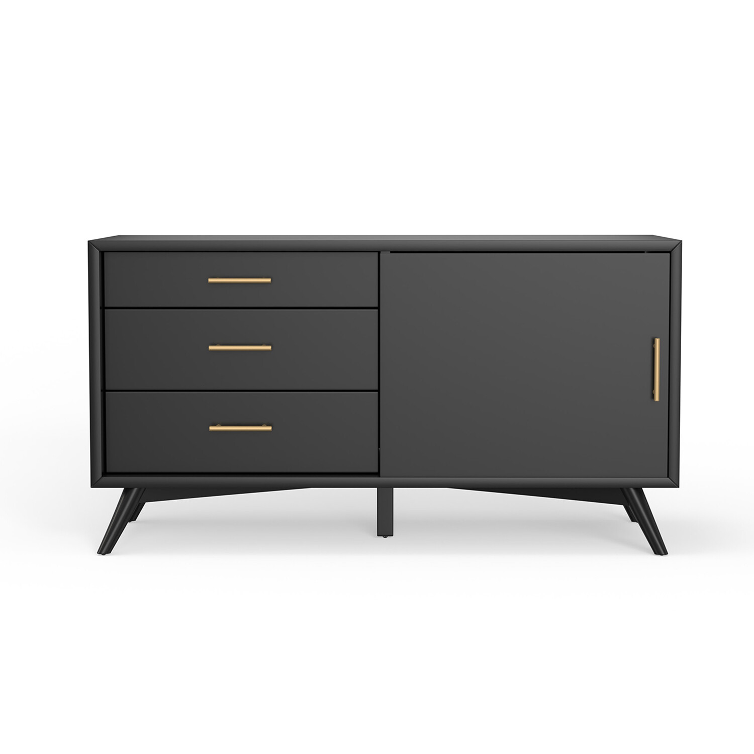 Flynn Small TV Console // Black Alpine Furniture Flynn Collection