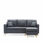 Valolam Compact Sectional (Dark Gray)