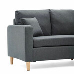 Valolam Compact Sectional (Dark Gray)