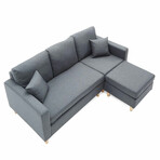 Valolam Compact Sectional (Dark Gray)