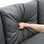 Valolam Compact Sectional (Dark Gray)