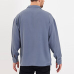 Notch Collar Button Up // Gray (S)