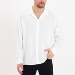 Notch Collar Button Up // White (S)