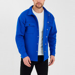 Oversize Three Thread  Shirt Jacket // Sax (S)