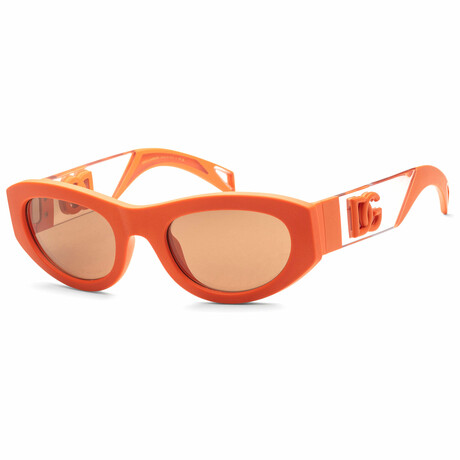 Men's Fashion DG6174-33386Q Sunglasses // Orange Rubber + Brown Orange  Metallic - Dolce & Gabbana - Touch of Modern