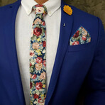 Floral Rose Meadow Tie Set // Traditional