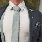 Linen Gray Tie Set // Skinny