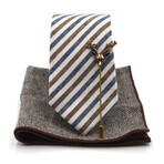Striped Oxford Tie Set // Skinny